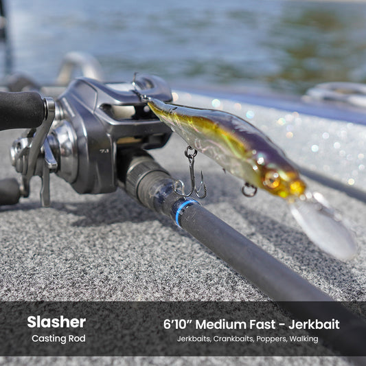 Slasher 2.0 - 6'10" Medium Fast - Jerkbait Topwater Rod